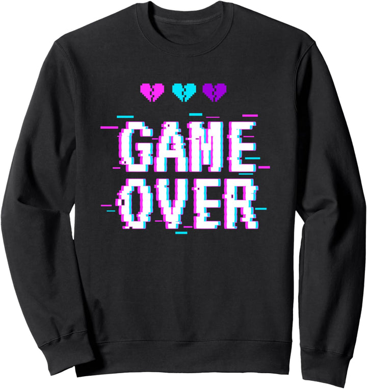 Vaporwave Aesthetic Style Game Over Yami Kawaii Pastel Goth Sweatshirt