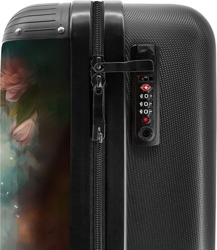 NoBoringSuitcases.com® Koffer Handgepäck Trolley Rollkoffer Kleine Reisekoffer mit 4 Rollen - Pferd