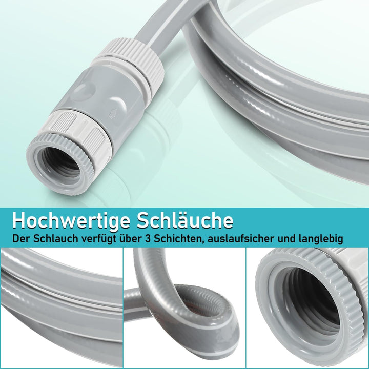 Schlauchtrommel 20m+2m Schlauchaufroller mit Handbrause Gartenschlauch, Wasserschlauchtrommel Automa