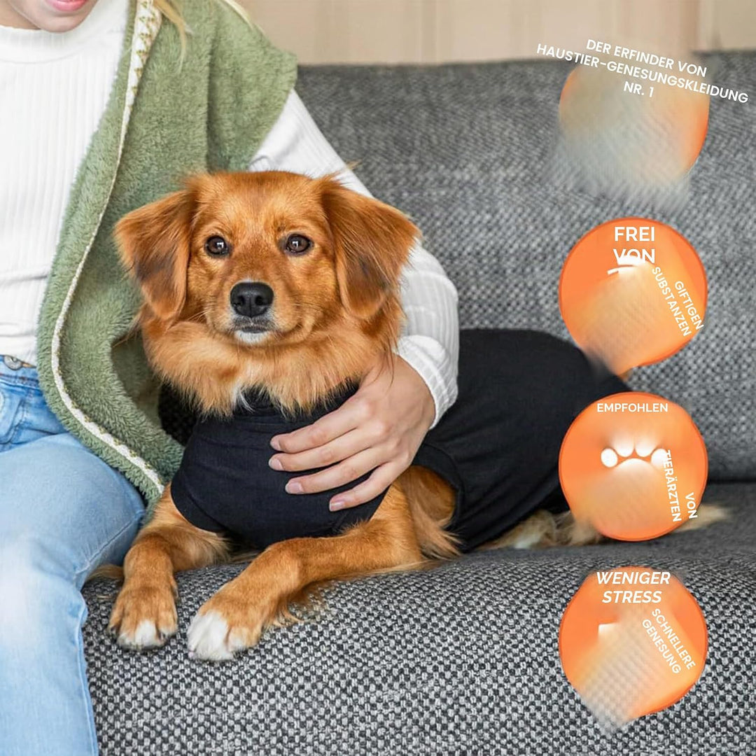 Suitical Recovery Suit Hund, M+, Schwarz