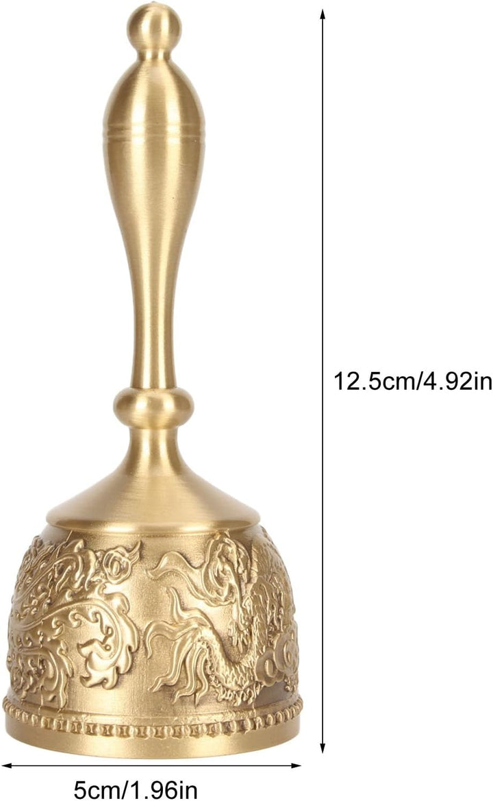 Handglocke aus Messing, lauter Klang und stabiler Griff, dekorative Handrufglocke für Hochzeiten, Sc
