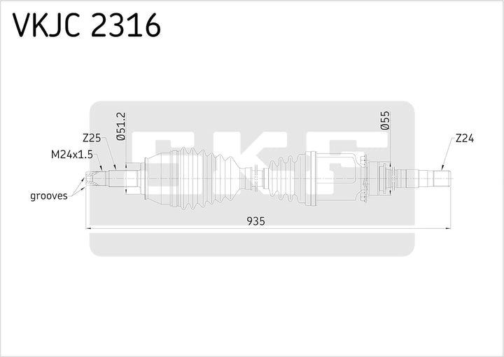 SKF VKJC 2316 Antriebswelle