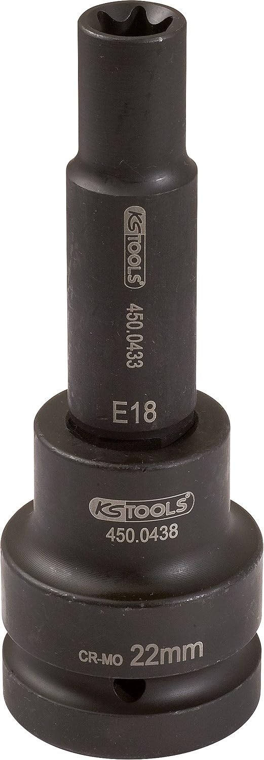 KS Tools 450.0453 3/4" TX-E-Kraft-Stecknuss, lang, E22, E22