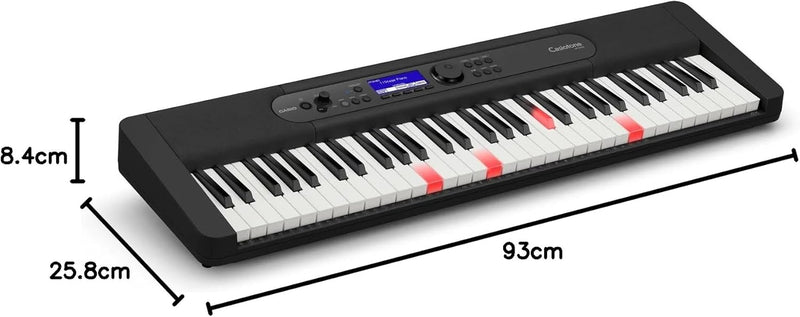 Casio LK-S450 CASIOTONE Top Leuchttastenkeyboard mit 61 anschlagdynamischen Tasten im Piano-Look mit