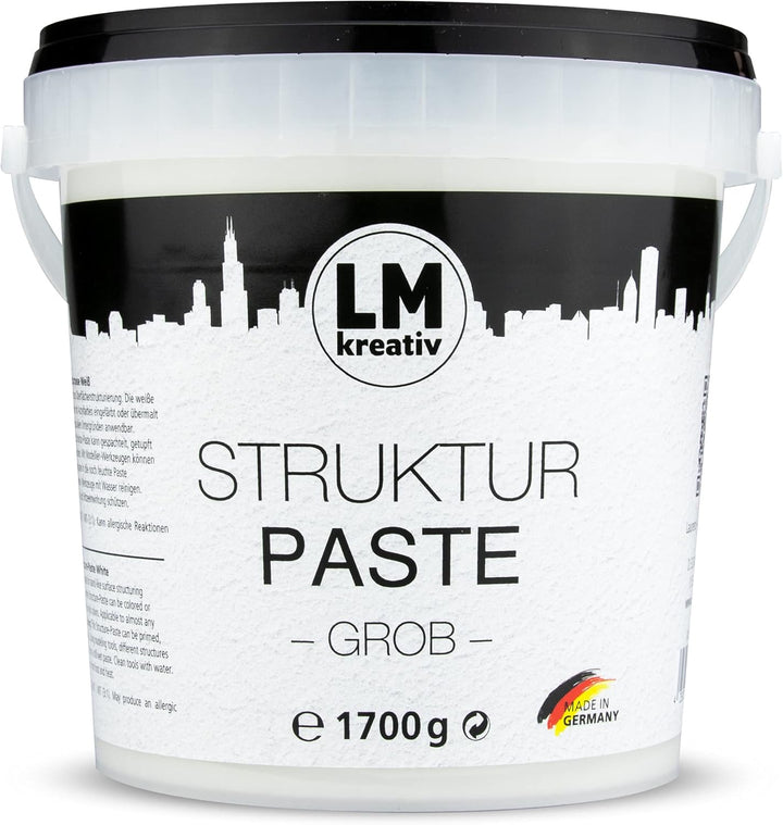 LM Strukturpaste grob 1,7 kg | Texture Paste | Strukturpaste für Acrylmalerei | Strukturpaste Leinwa