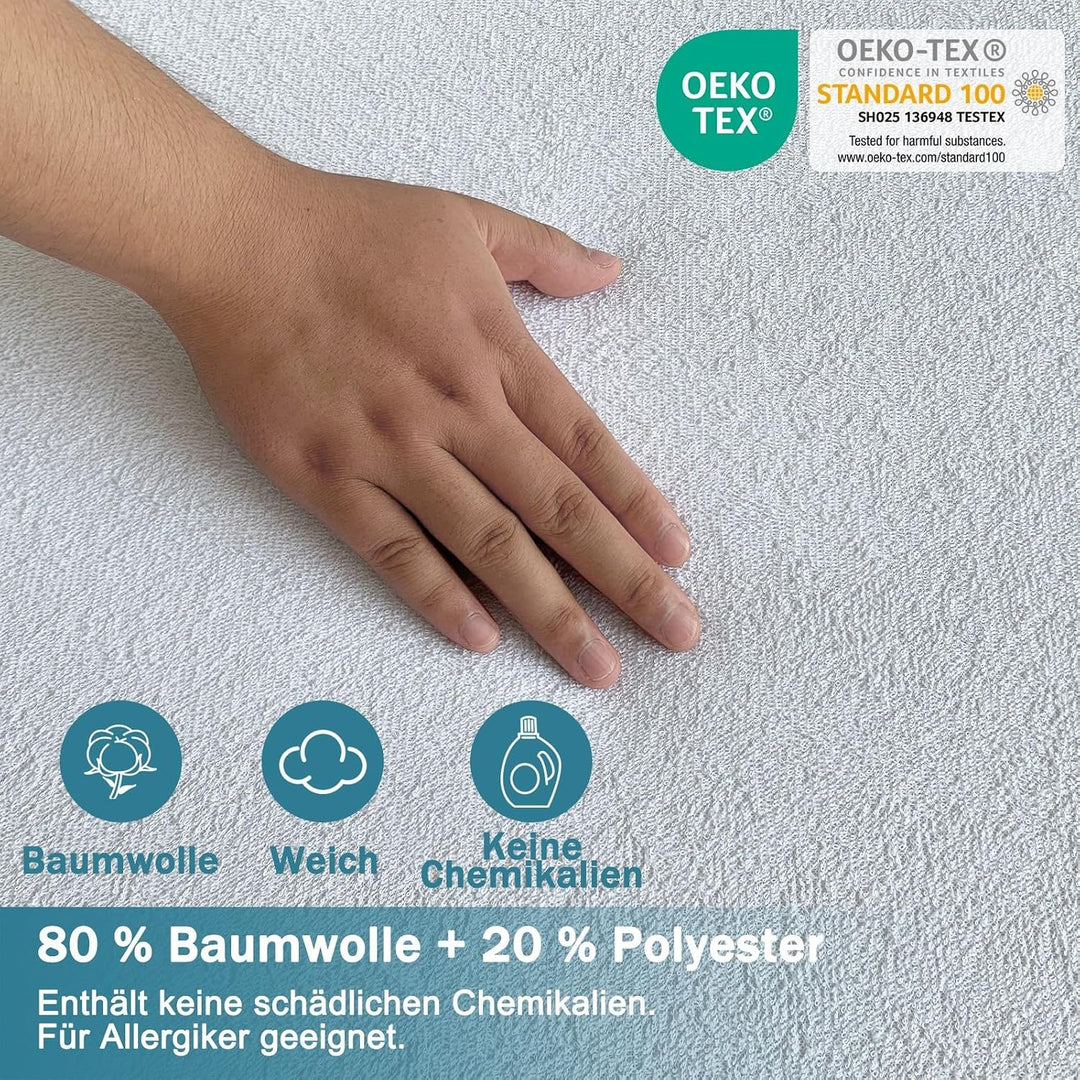 Wasserdichter Matratzenbezug 80x200x16cm mit Reissverschluss 80x200cm 16.0 Zentimeter, 80x200cm 16.0