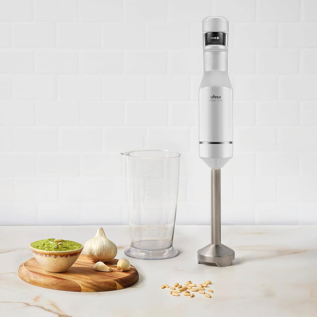 Ufesa Stabmixer Stellar TouchSpeed 1500W, Digitalanzeige, Variable Touch-Geschwindigkeit, 4 Hochleis