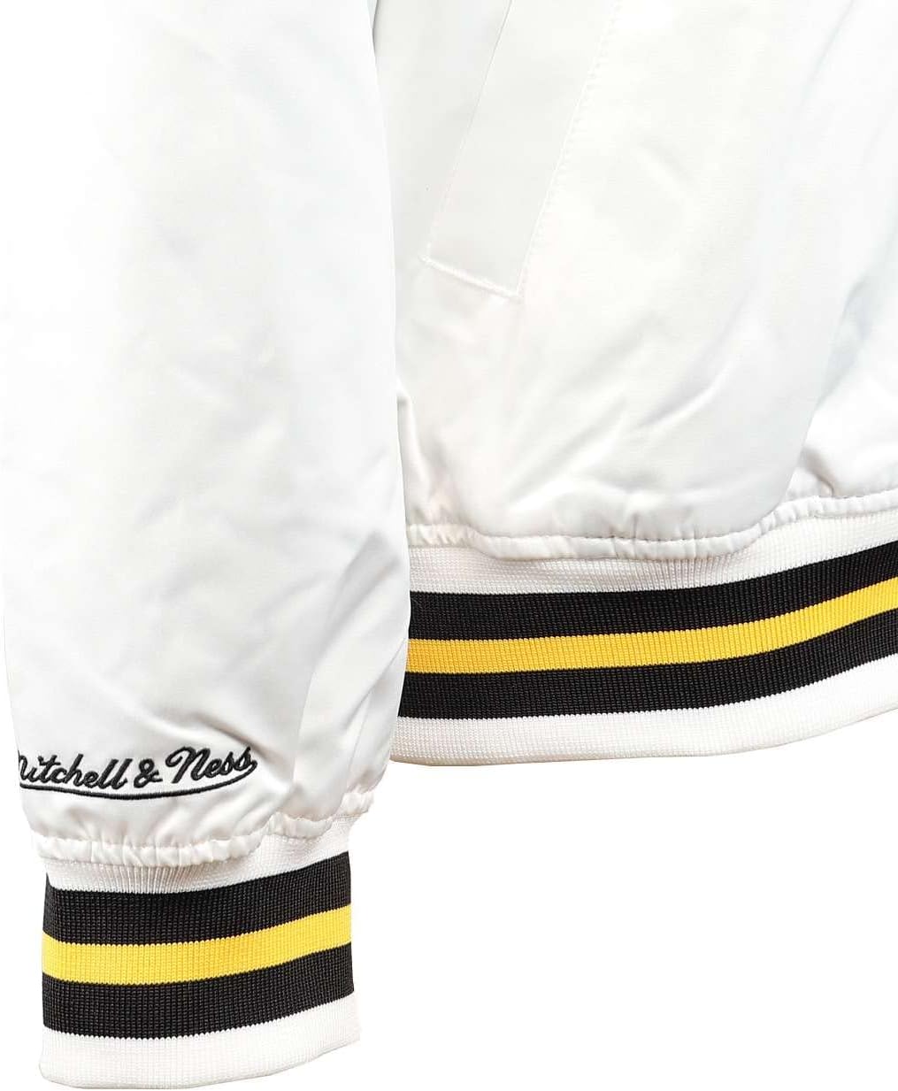 Mitchell & Ness NBA Hometown LW Satin Jacket, White XXL #1-Bruins-White-31091, XXL #1-Bruins-White-3