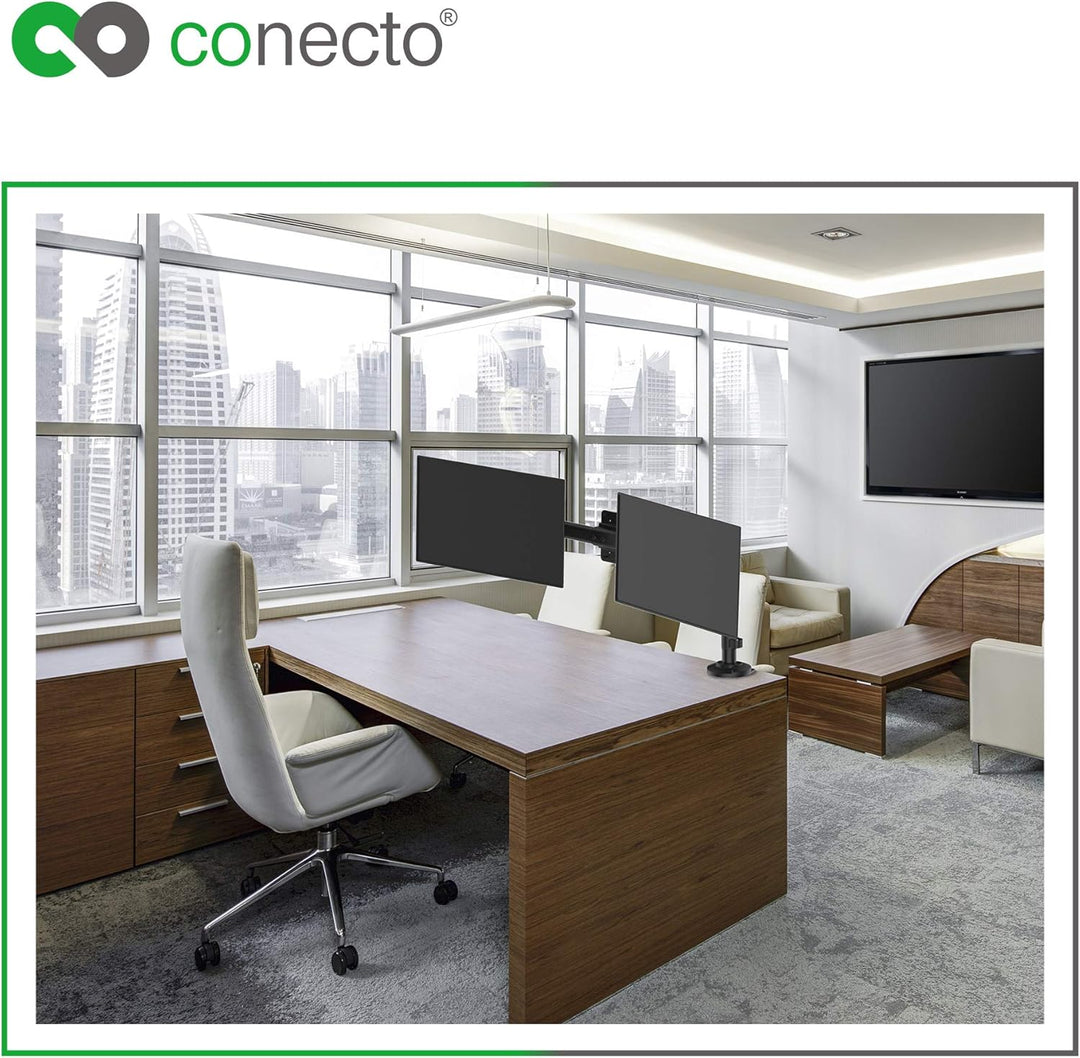 conecto Monitorhalterung Dual Adapter Halterung VESA 75 100 Halterung | Neig-, schwenk- und drehbare