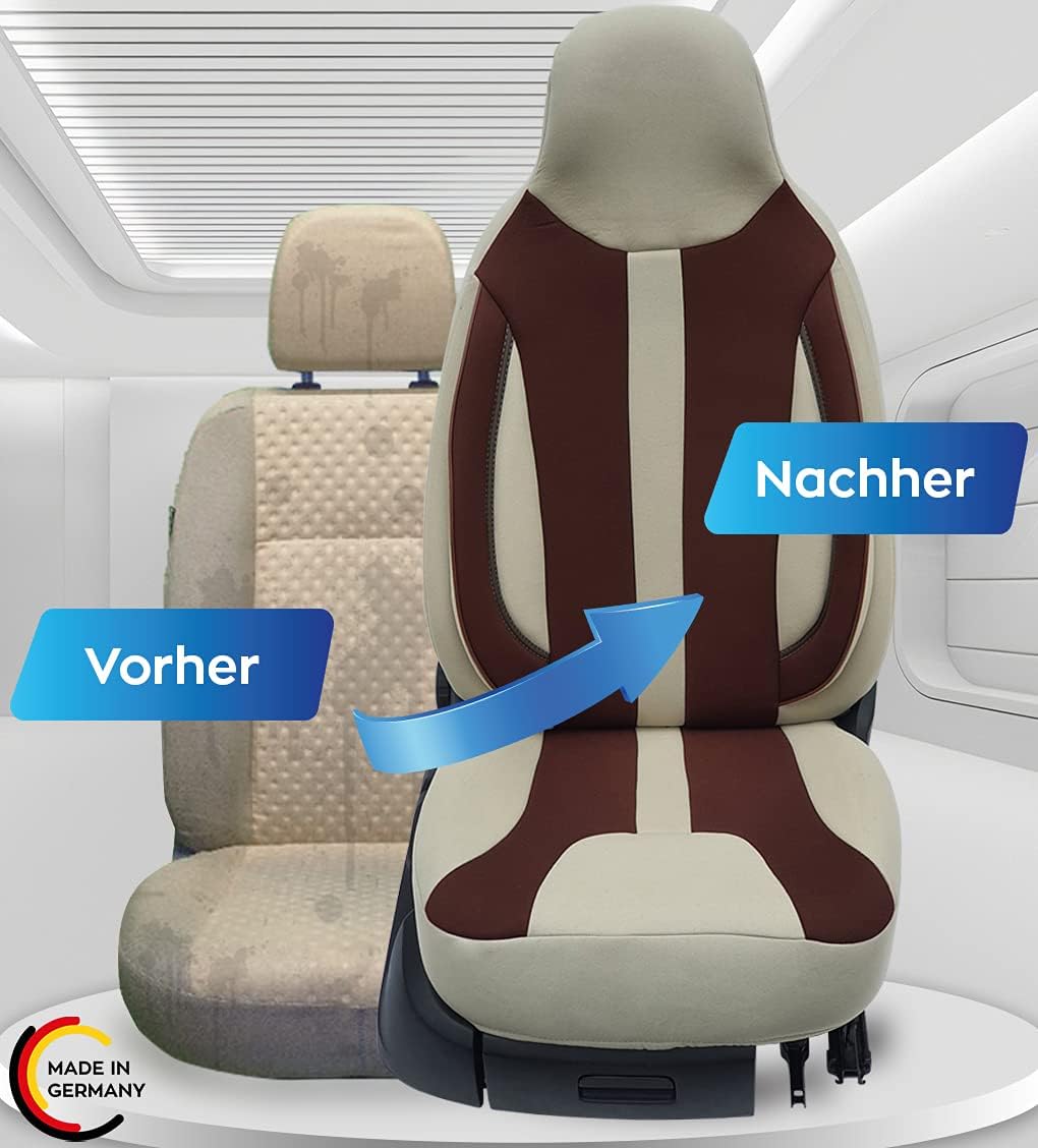 Mass Sitzbezüge Schonbezüge Pilotsitze Fahrer &amp; Beifahrer Set kompatibel mit Wohnmobil FIAT Ducato,