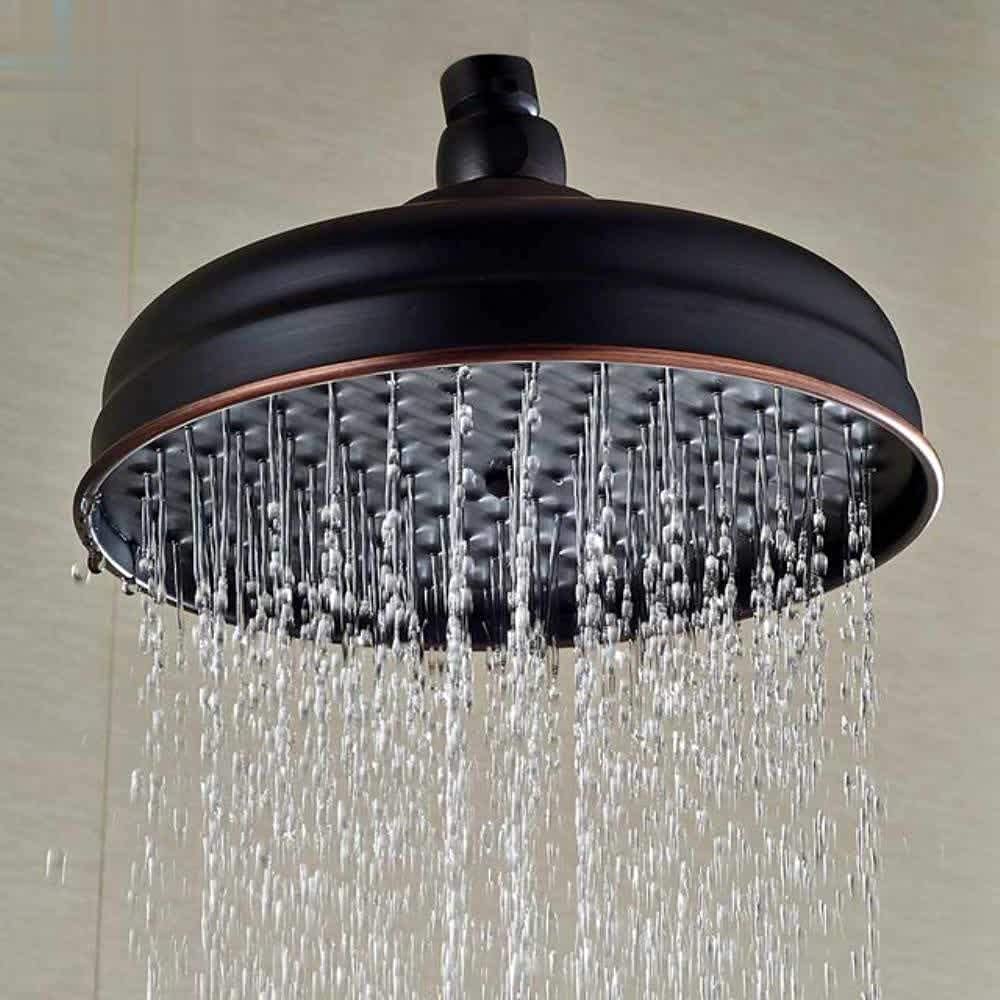 AFUDER Antik Messing rund 8 Zoll Regenduschkopf Badzubehör Ersatzduschkopf Duschkopf Regendusche (St