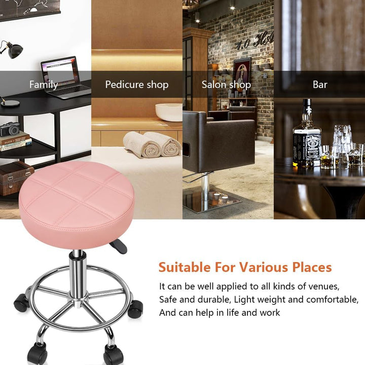 KKTONER Rollhocker mit Pedal (Rosa), Rosa