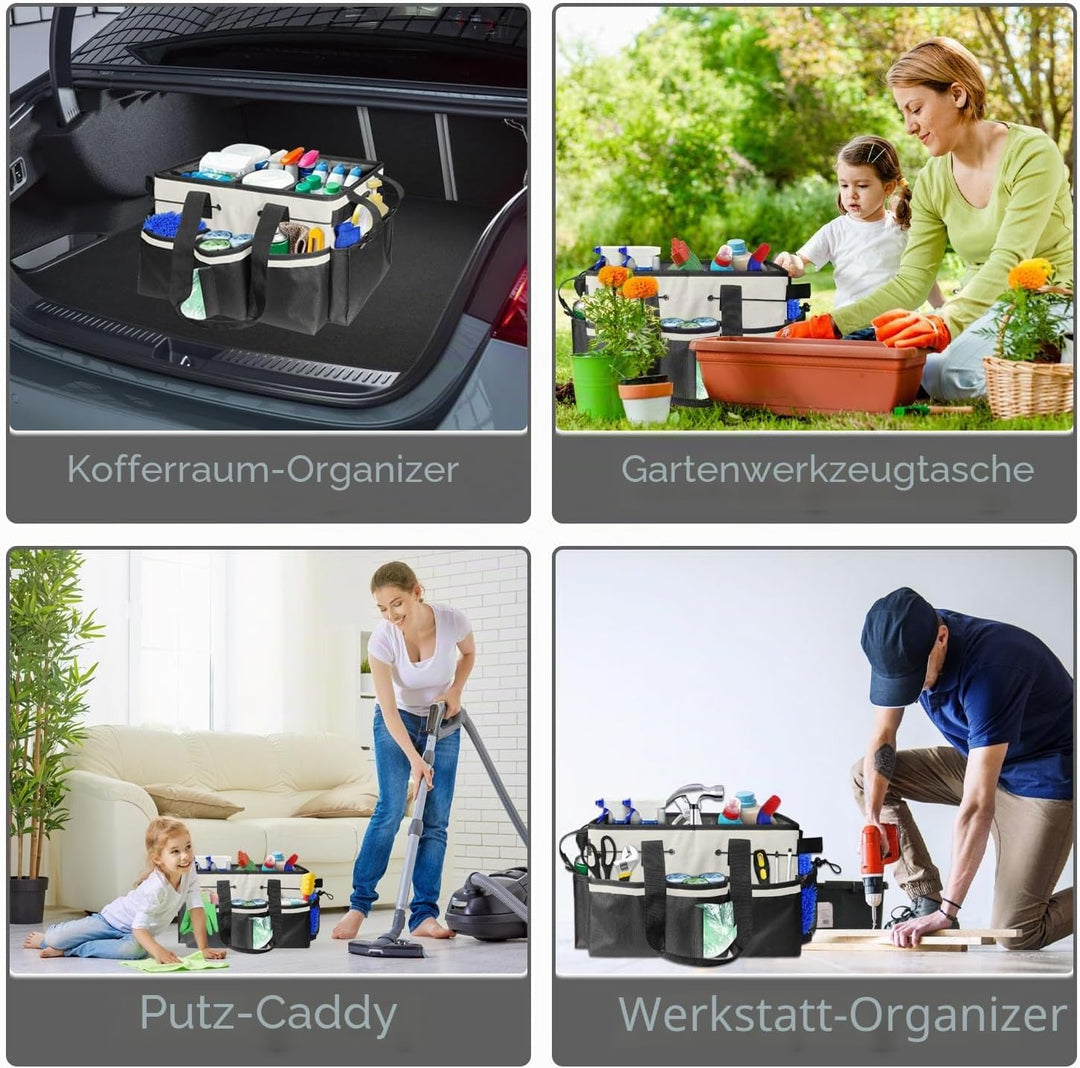 Boczif Reinigungs-Caddy-Tasche, tragbar, mit Griff, Schultergurten und Abnehmbarer Trennwand, Werkze