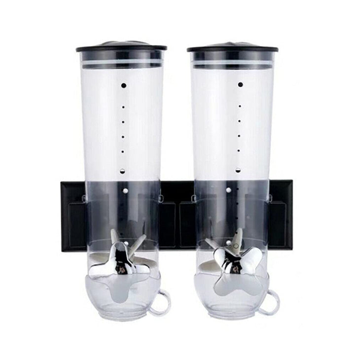SHZICMY 2 Müslispender, 3L Cerealienspender Wand, Cornflakesspender Doppel-Spender mit Stopfen und T