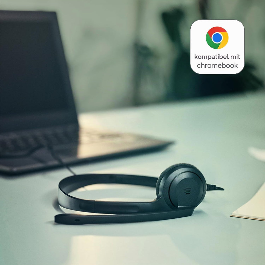 EPOS C1 Business USB C Mono - Headset mit Mikrofon, Chrome Zertifiziert, Kopfhörer mit Kabel, rausch