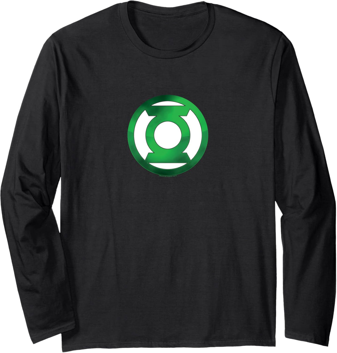 Green Lantern Green Chrome Logo Langarmshirt
