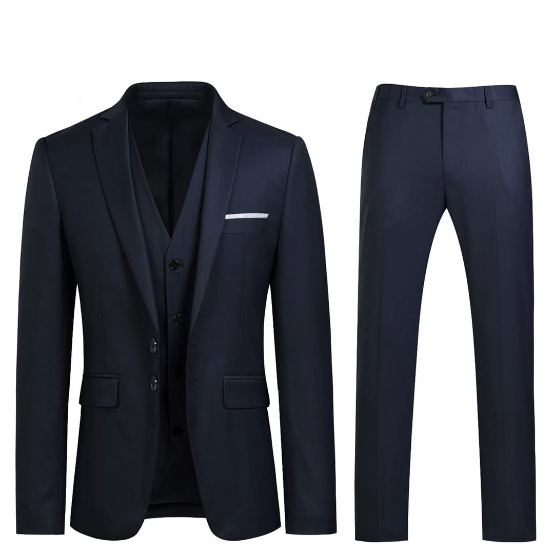 YOUTHUP Anzug Herren 3 Teilig Anzüge Slim Fit 2-Knopf Herrenanzug Modern Formell Sakko Weste Hose fü