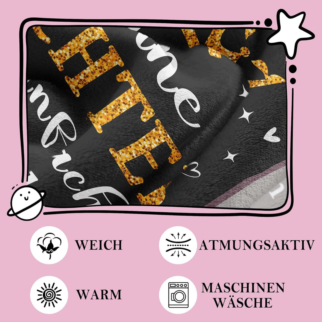Tochter Geschenk Decke 130X150CM, Geschenk für Tochter von Mama Mutter Papa, Rosa Kreatives Geschenk