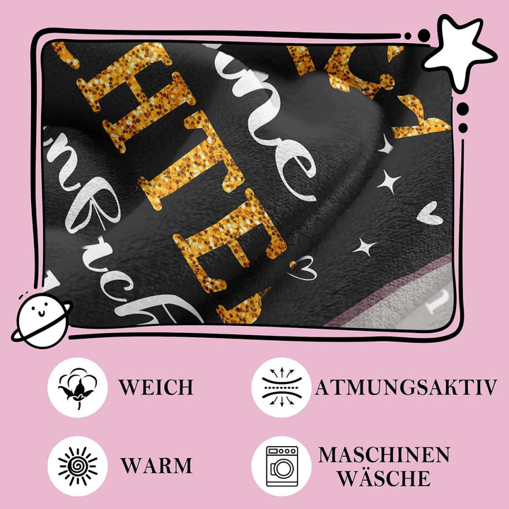 Tochter Geschenk Decke 130X150CM, Geschenk für Tochter von Mama Mutter Papa, Rosa Kreatives Geschenk