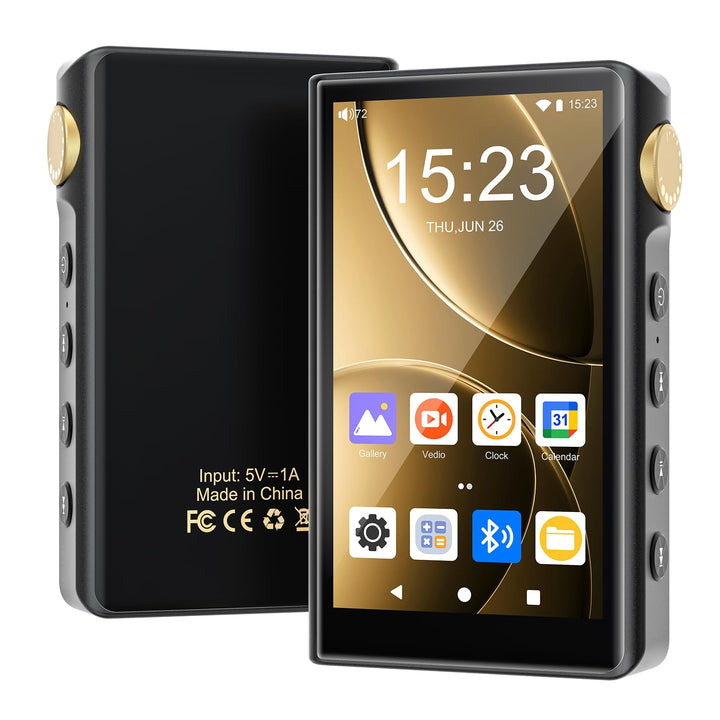 HiFi MP3 Player mit Bluetooth und WiFi, ZAQE Android 12 Hi-Res Music Player, Lossless DSD DAC Flac,