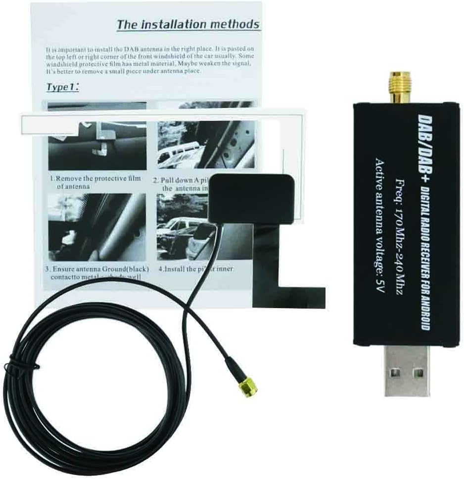 DAB/DAB+ USB Adapter, XISEDO DAB Dongle im Auto DAB Digital Radio Empfänger DAB USB 2.0 Stick mit DA