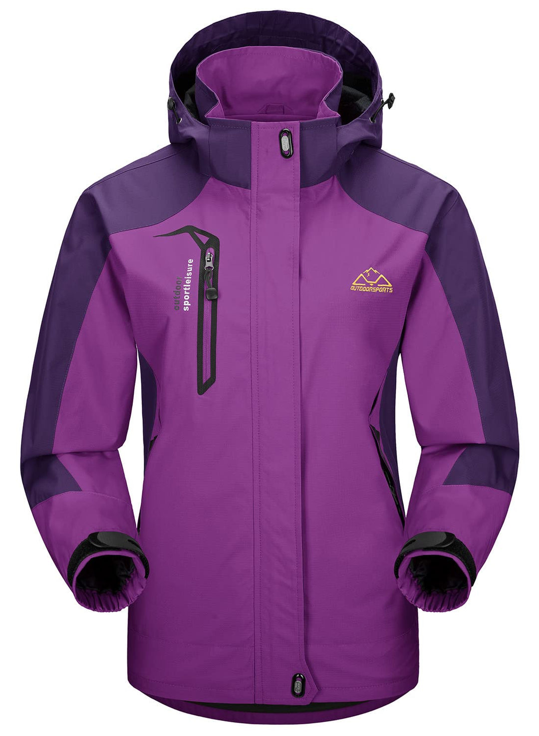 YSENTO Damen Outdoor Wanderjacke Wasserdicht Übergangsjacke Leicht Atmungsaktie Regenjacke Funktions