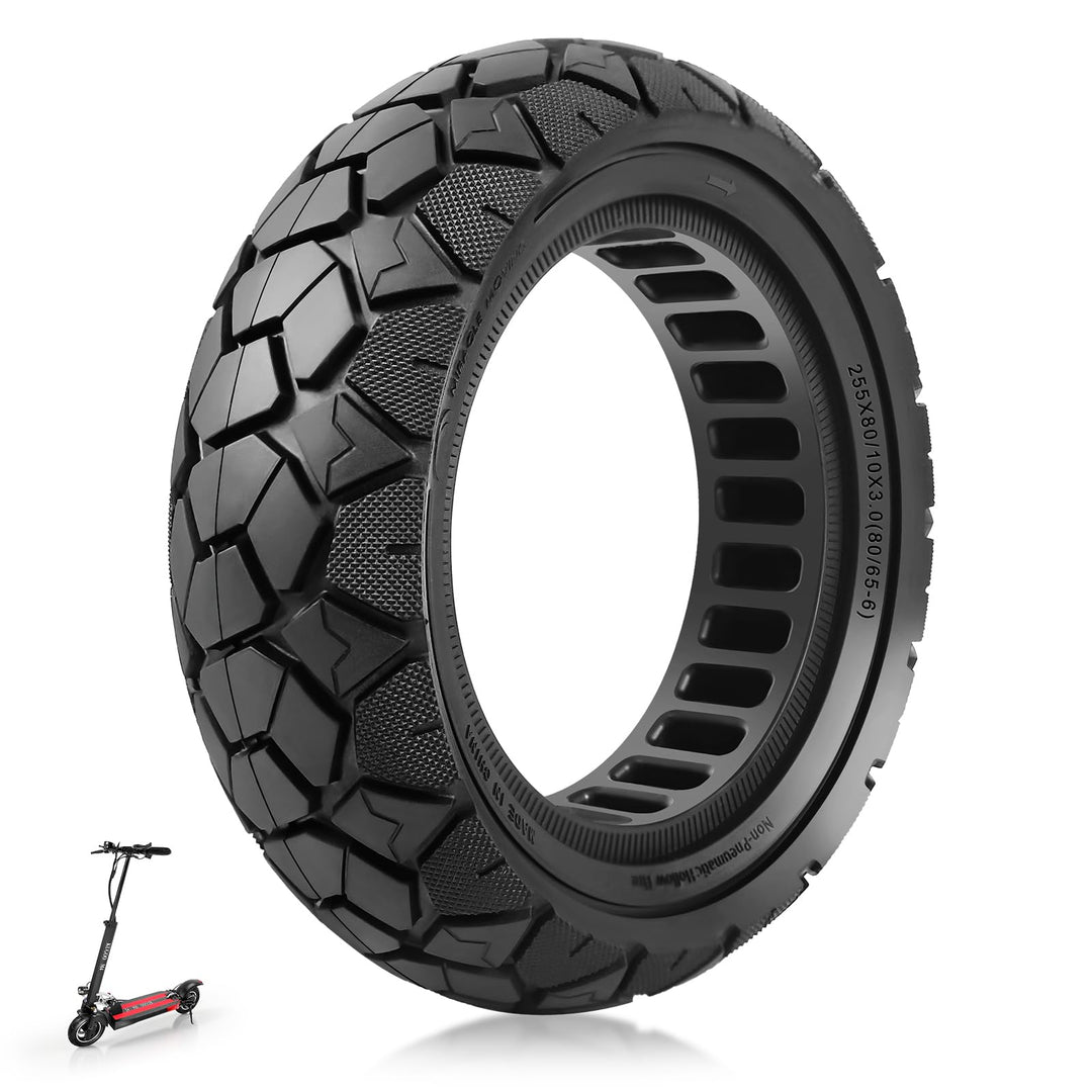 10x3 Vollreifen 80/65-6 Solide Reifen für Kugoo M4/M4 Pro/Kukirin G2 Max, Joyor Y8-S, Nanrobot D6+,