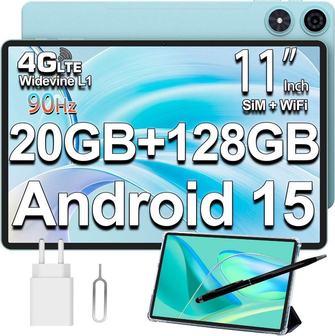 TECLAST P50 Tablet 11 Zoll Android 14 Tablett, 14GB RAM+128GB ROM(4TB TF), 4G LTE Dual SIM+5G WLAN T