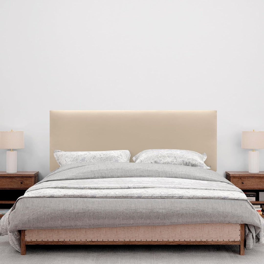 DHOME Kopfteil aus Kunstleder oder Stoff AQUALINE Glattes gepolstertes Kopfteil Luxusbett Kopfteil (