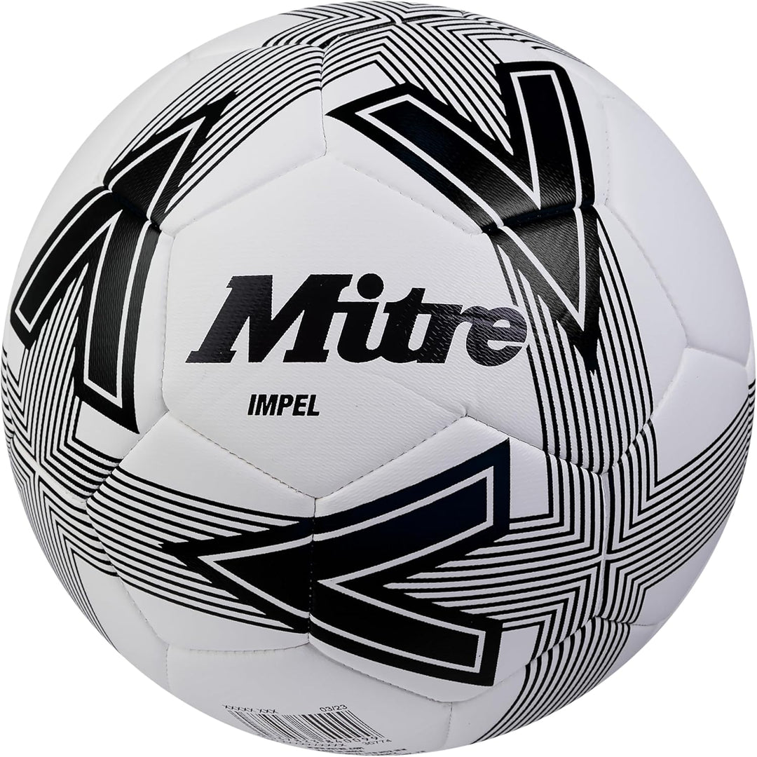 Mitre Impel L30P Fussball | Extrem trsapazierfähig | formbeständig Fussball Weiss/Schwarz 3 Impel Mi