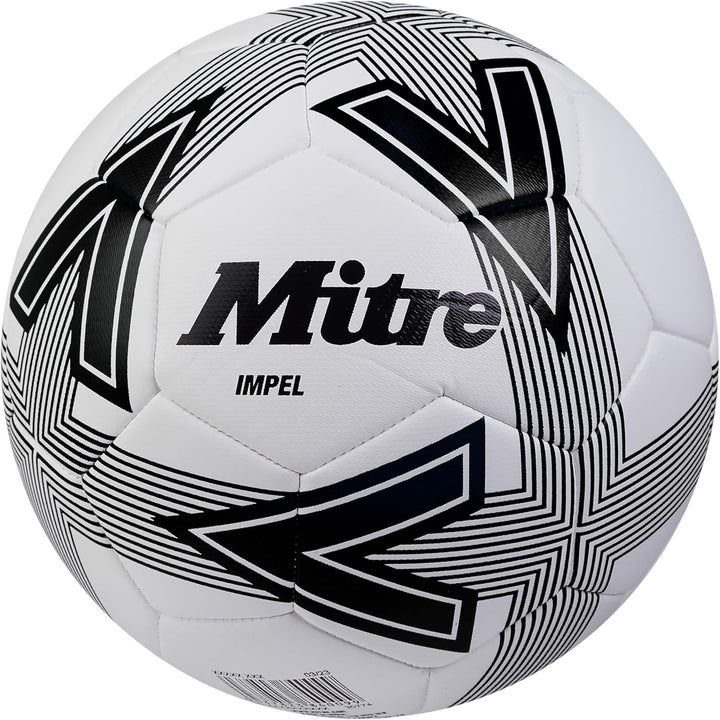 Mitre Impel L30P Fussball | Extrem trsapazierfähig | formbeständig Fussball Weiss/Schwarz 3 Impel Mi