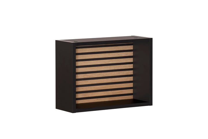 Schildmeyer Ekko Regal 154140 Schwarzmatt/Akustikpaneel Optik, 40,2 x 15,7 x 12,5 cm Schwarzmatt / A