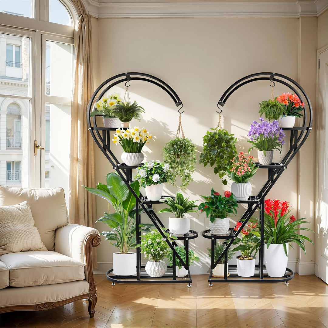 5-stufiger Pflanzenständer Metall Blumenständer für Metallsysteme mit Haken innen / aussen – mehrsch