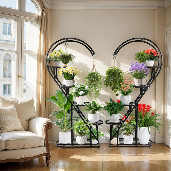 5-stufiger Pflanzenständer Metall Blumenständer für Metallsysteme mit Haken innen / aussen – mehrsch