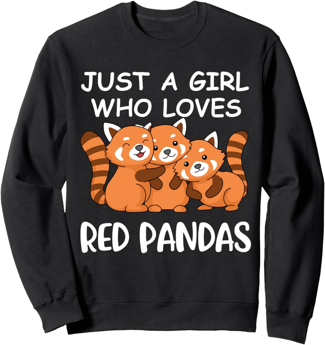 Just A Girl Who Loves Red Pandas Mädchen Roter Panda Sweatshirt