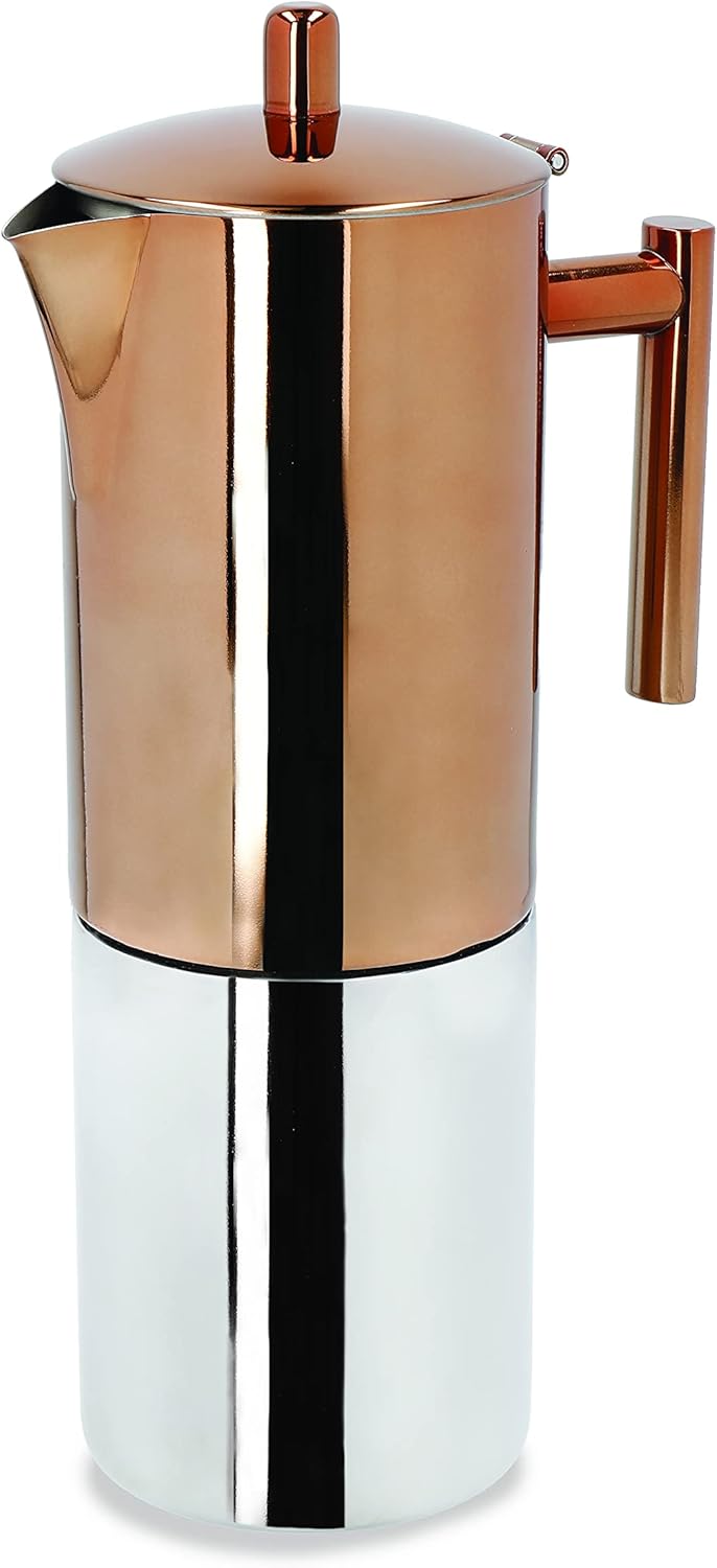 La Cafetière Espressokocher aus Kupfer Espressokocher für den Herd, Espressokocher für den Herd