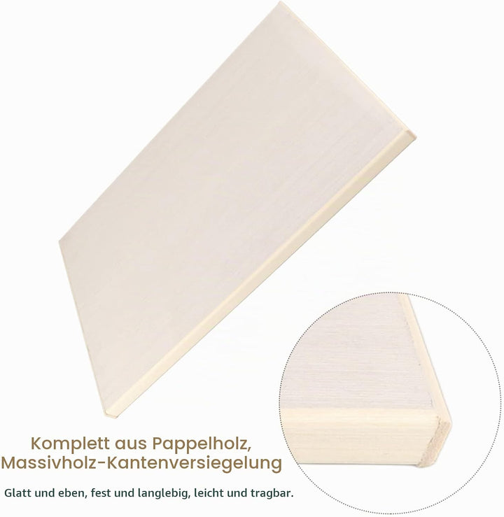 Baxnore Holz Malbrett, 45×30cm Malgrund aus Holz, Reise Holz Malplatte, Maltuch Bilderrahmen Malkart