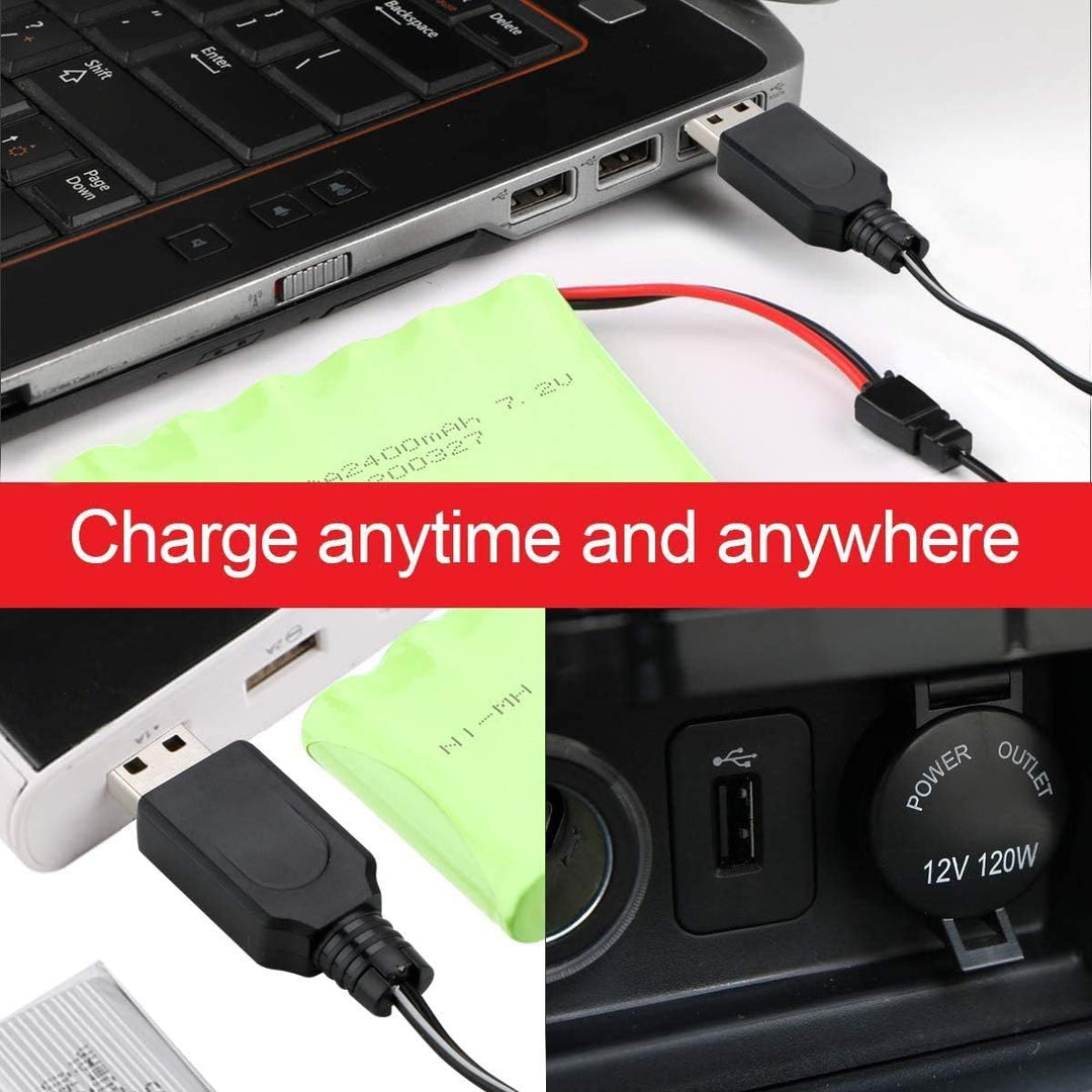 YUNIQUE Deutschland 1 Stück wiederaufladbare Batterie 7,2 V 2400 mAh NI-MH AA mit SM-2P 2Pin Plug un