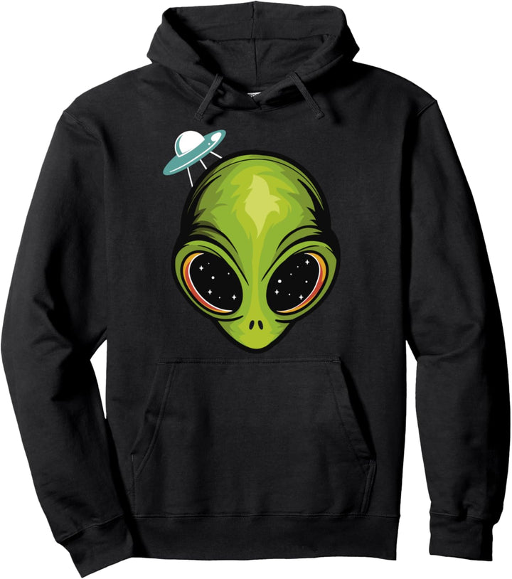 Alien Kopf I Buntes Alien I UFO I Ausserirdische I Weltraum Pullover Hoodie