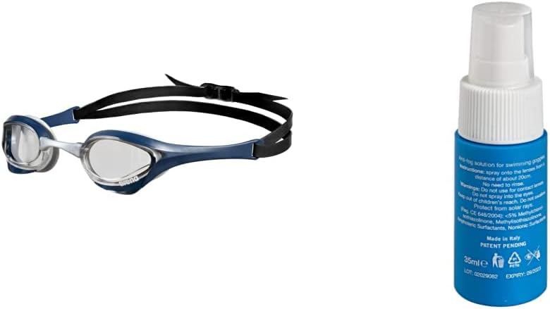 ARENA Unisex Cobra Ultra Swipe Schwimmbrillen (1er Pack) CLEAR-SHARK-GREY Einheitsgrösse Bundle mit