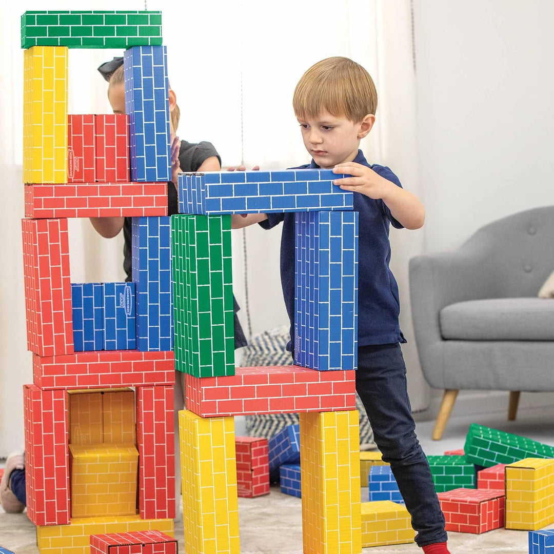 BANKERS BOX at Play Karton-Bausteine für Kinder - 40 Packung grosser & mittlerer stapelbarer Spielst