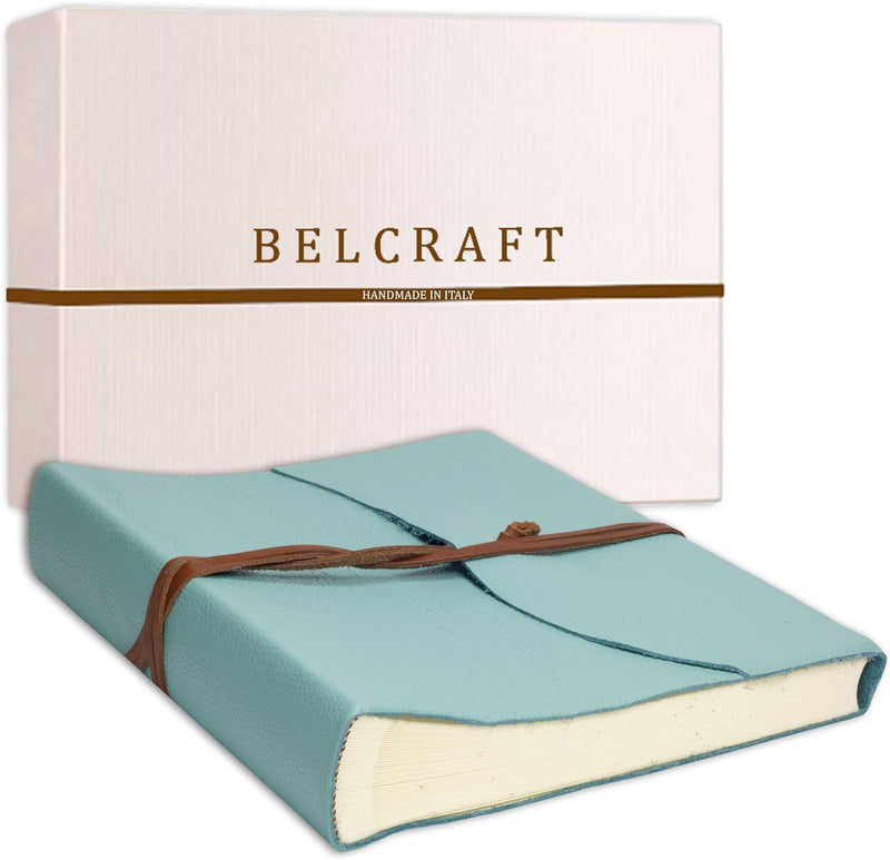 BELCRAFT Capri Fotoalbum aus Leder, Handgearbeitet in klassischem italienischem Stil, Geschenkschach