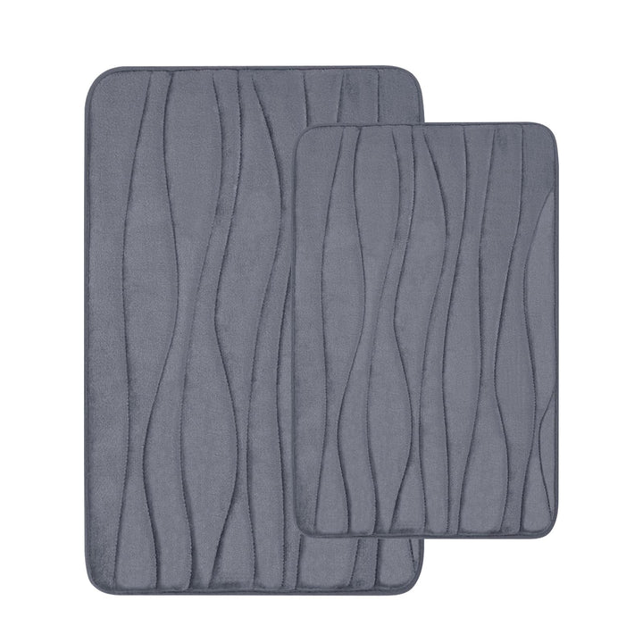 Homaxy Badematten Set 2 teilig Memory Foam Saugfähige Badteppich Set rutschfeste Waschbar Badvorlege
