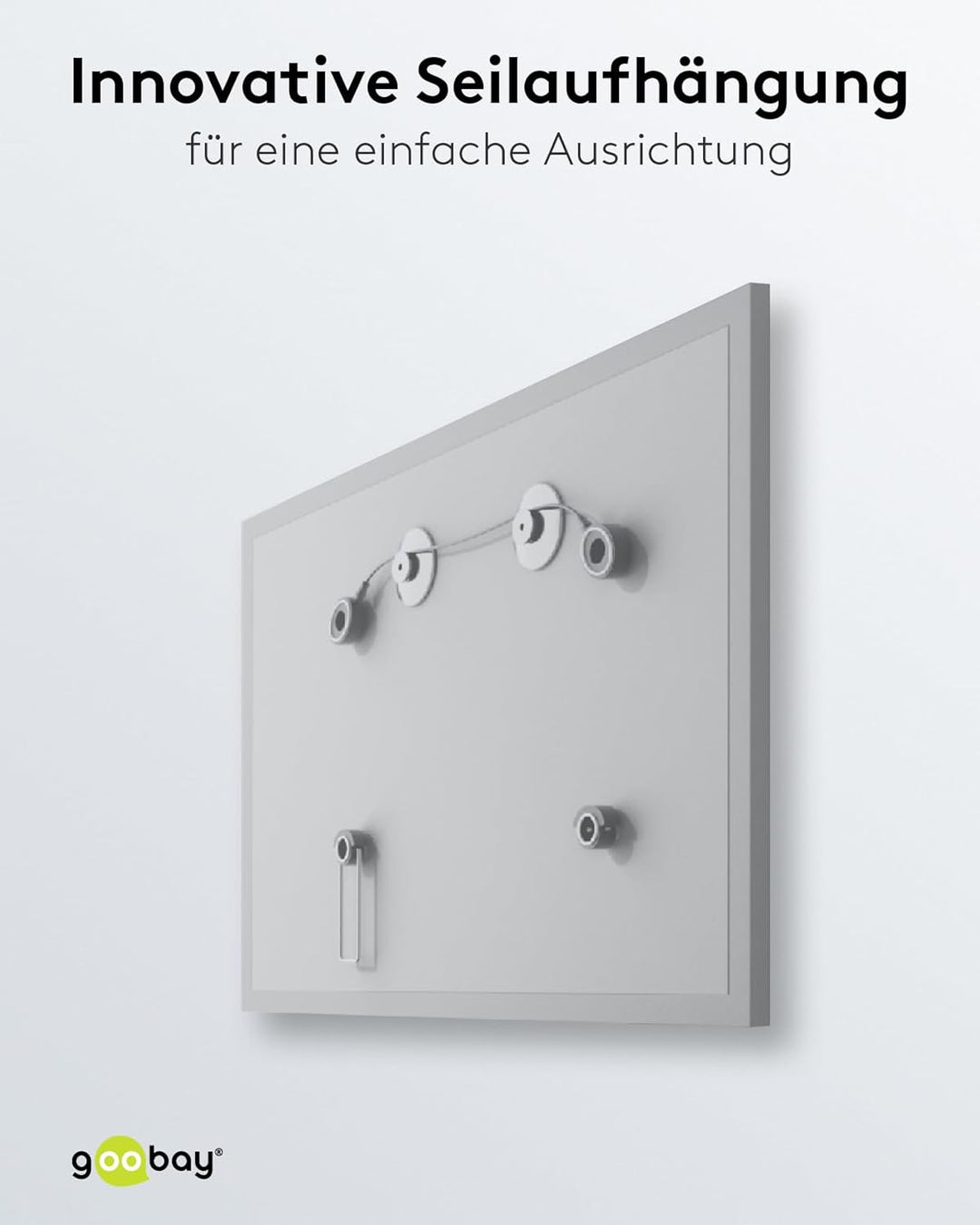 Goobay 63490 TV Wandhalterung Fernseher Halterung 37 - 70 Zoll (94 - 178 cm) Kabelsystem universelle