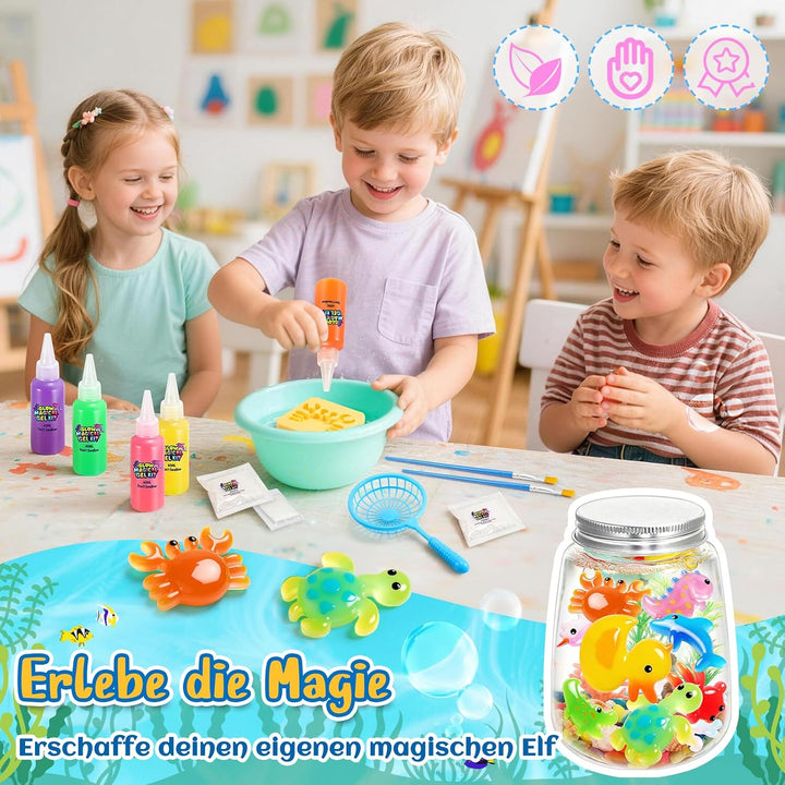 Wasser Elf Kit, Magisches Aqua Gelz Set Bastelset Kinder ab 4 5 6 7 8 9 10 Jahre Geschenk Mädchen 6