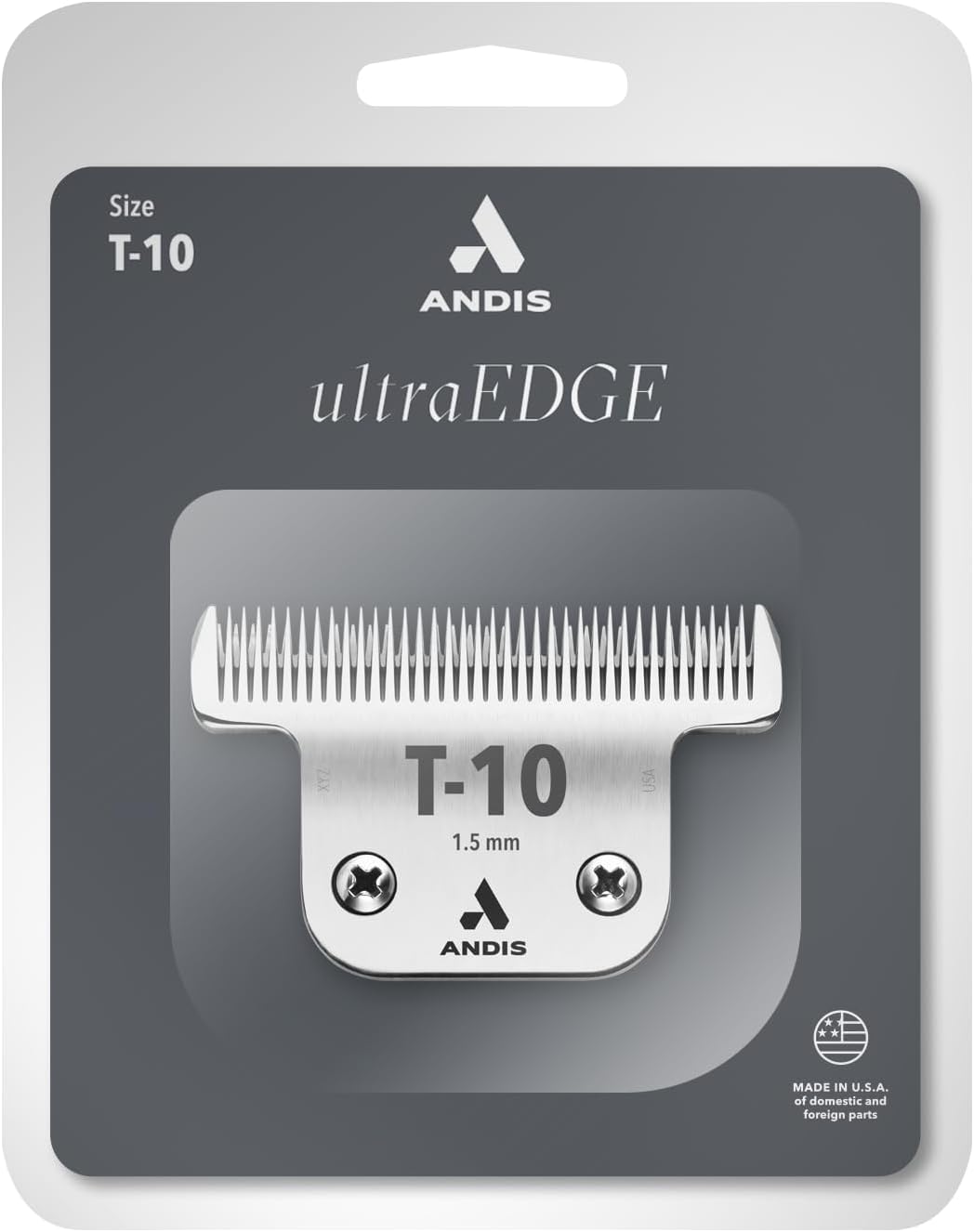 Andis Carbon-Infused Steel UltraEdge Dog Clipper Blade, Size-T-10, 1/6-Inch Cut Length (22305) T-10/