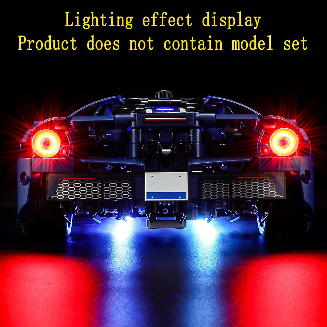 GEAMENT LED Licht-Set Kompatibel mit Lego Ford GT 2022 - Beleuchtungsset für Technic 42154 (Modell-S