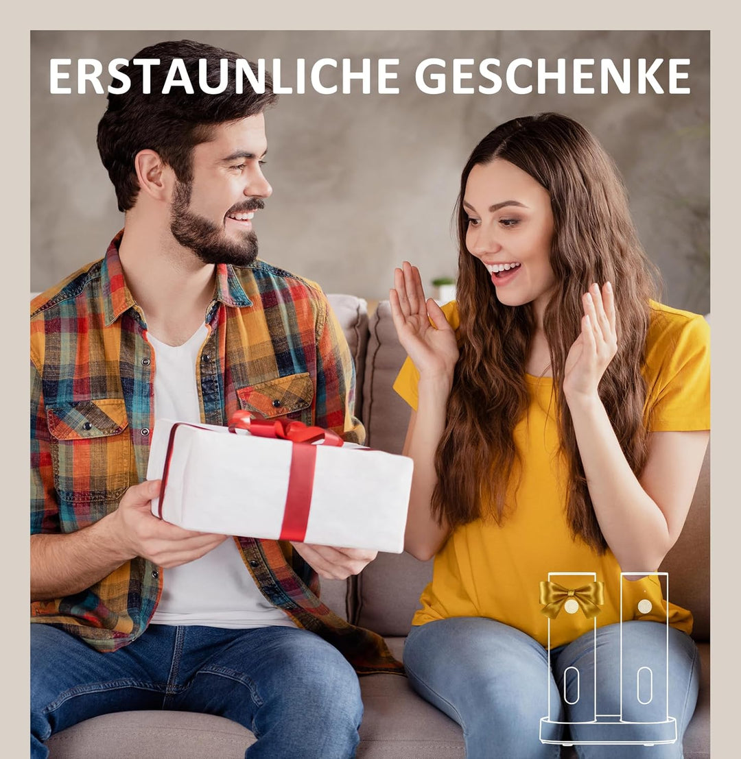 WONMAKE Salz und Pfeffermühle Elektrisch, Elektrische Pfeffermühle Mühle Set Edelstahl mit USB-C Dua