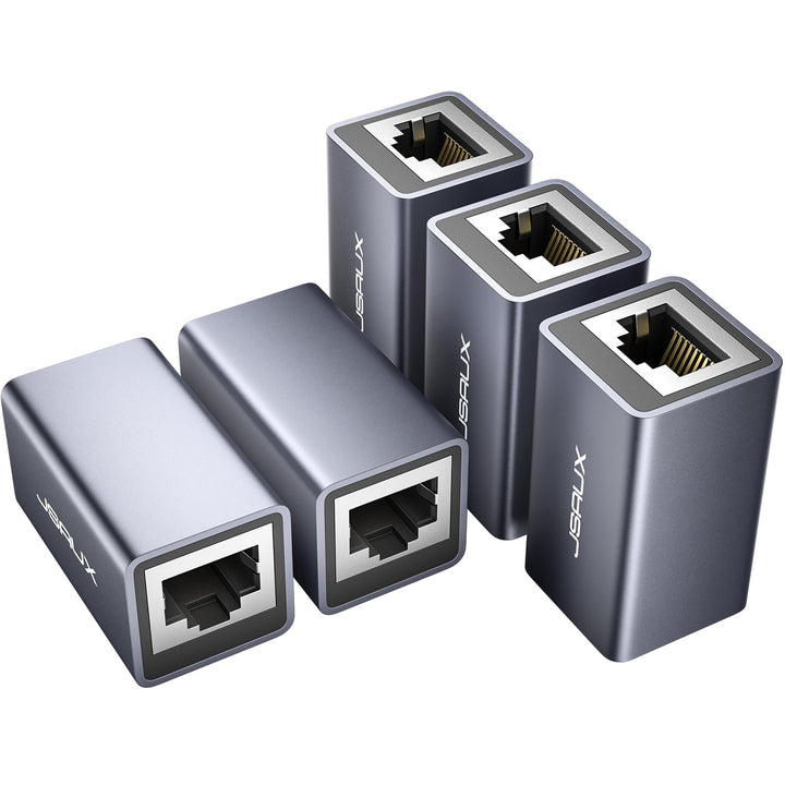 JSAUX RJ45 LAN Kupplung Ethernet Kabel Verbinder [5 Stück] Ethernet Koppler LAN Adapter für LAN Kabe