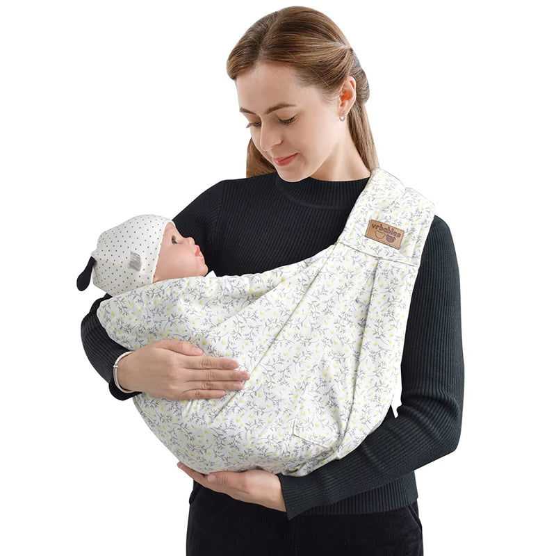 vrbabies Babytrage, Tragetuch Baby-Fronttrage von Neugeborenen bis Kleinkindern, New Upgrade verstel